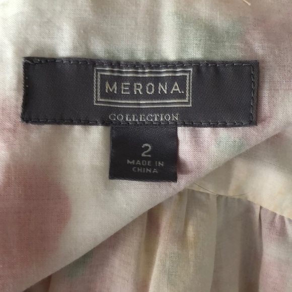 Merona White Floral Dress with Jacket Sz2 - Picture 8 of 8